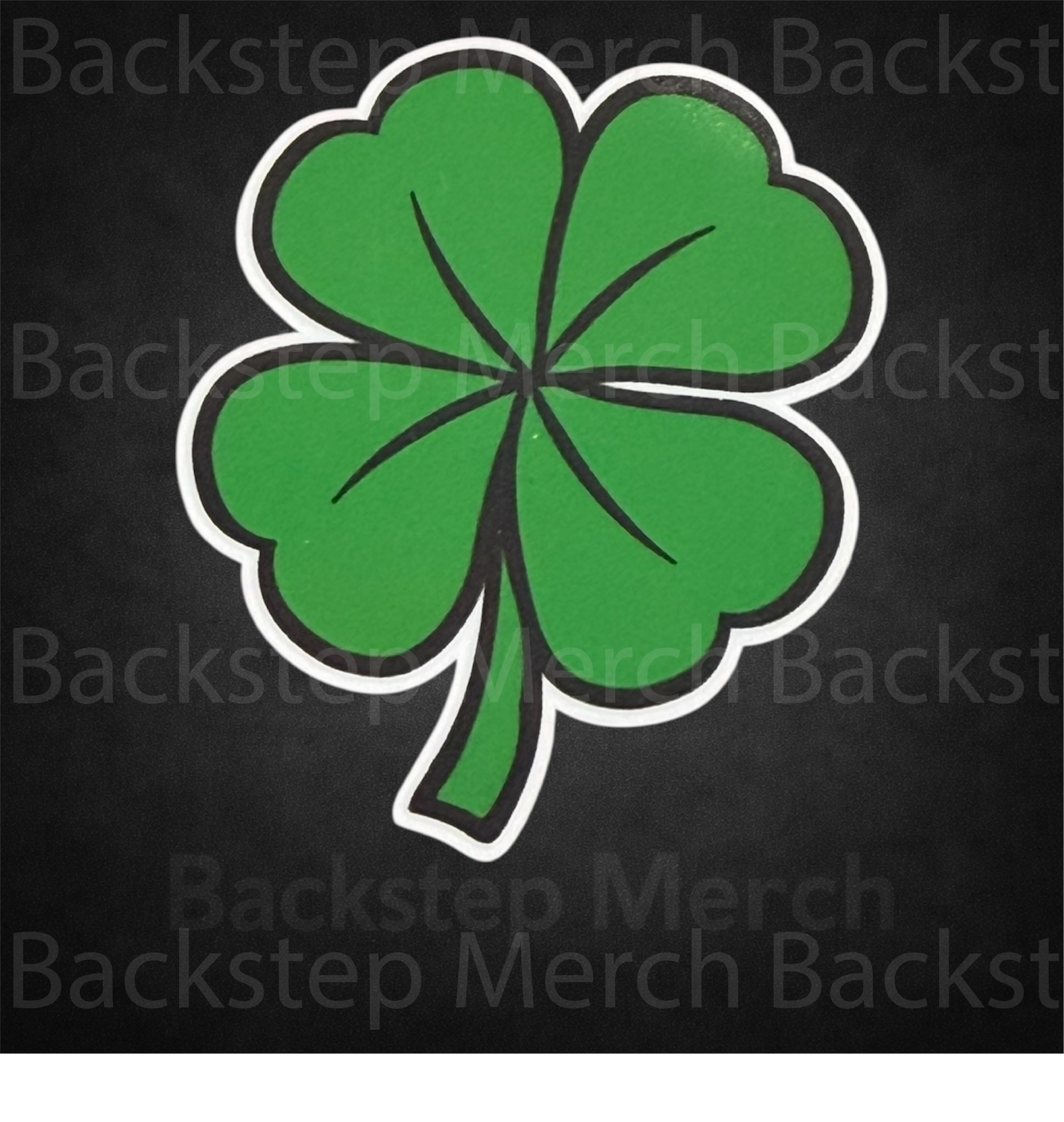 4 Leaf Clover – 2.5” Die-Cut Sticker – Backstep Merch