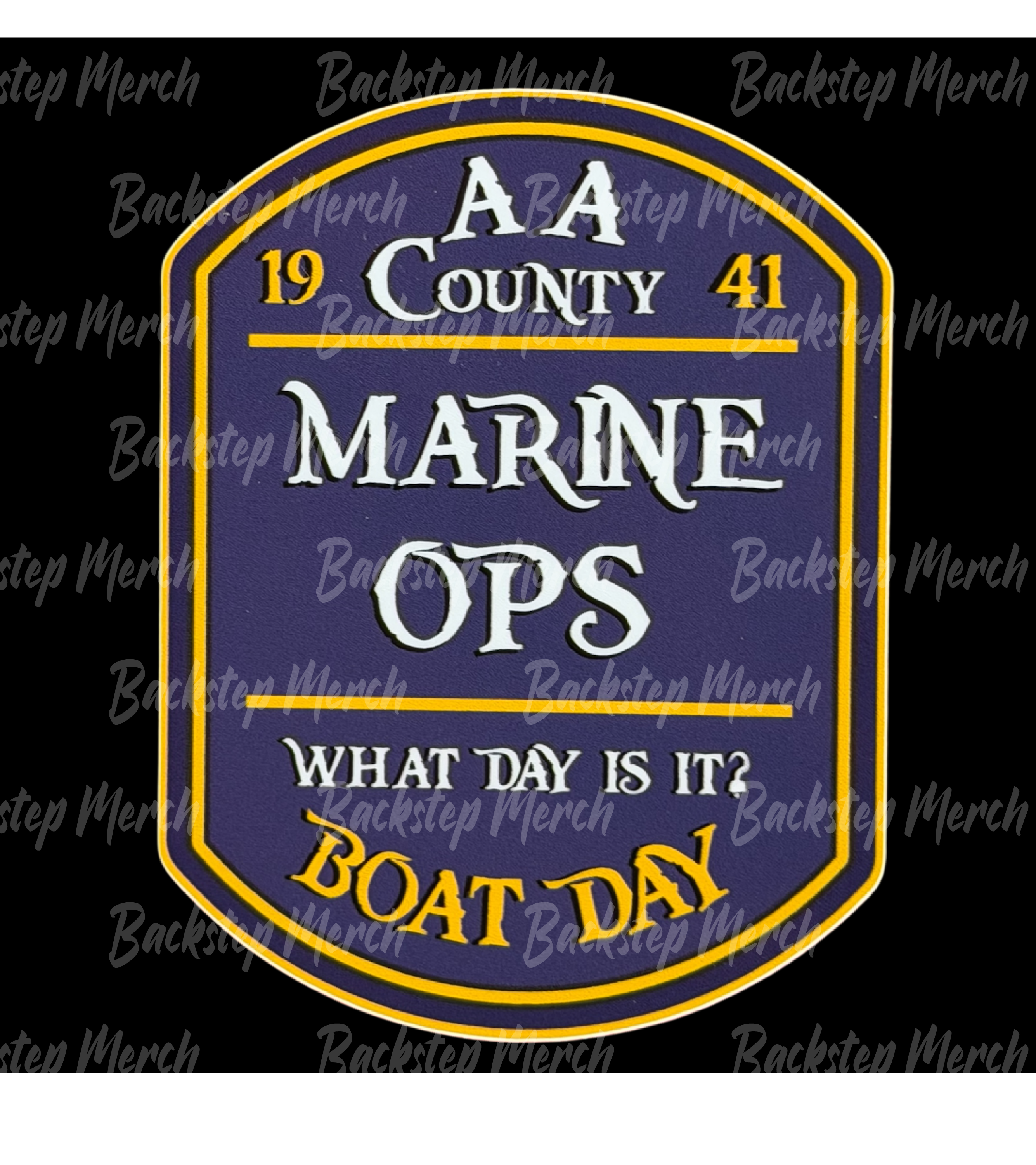 AA County Marine Ops – Boat Day Sticker (3”)