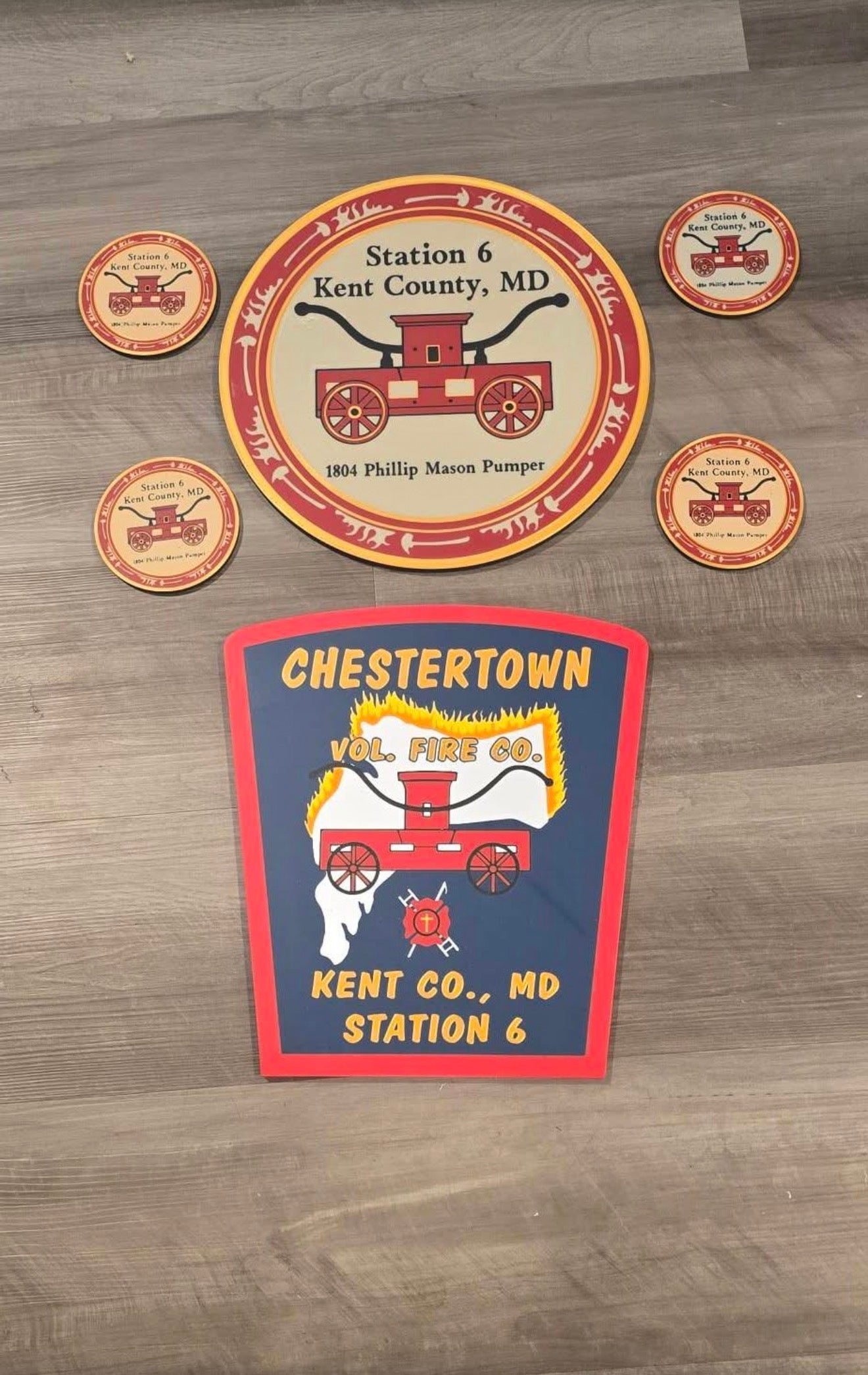 Custom 3D Printed Firehouse Coaster Sets
