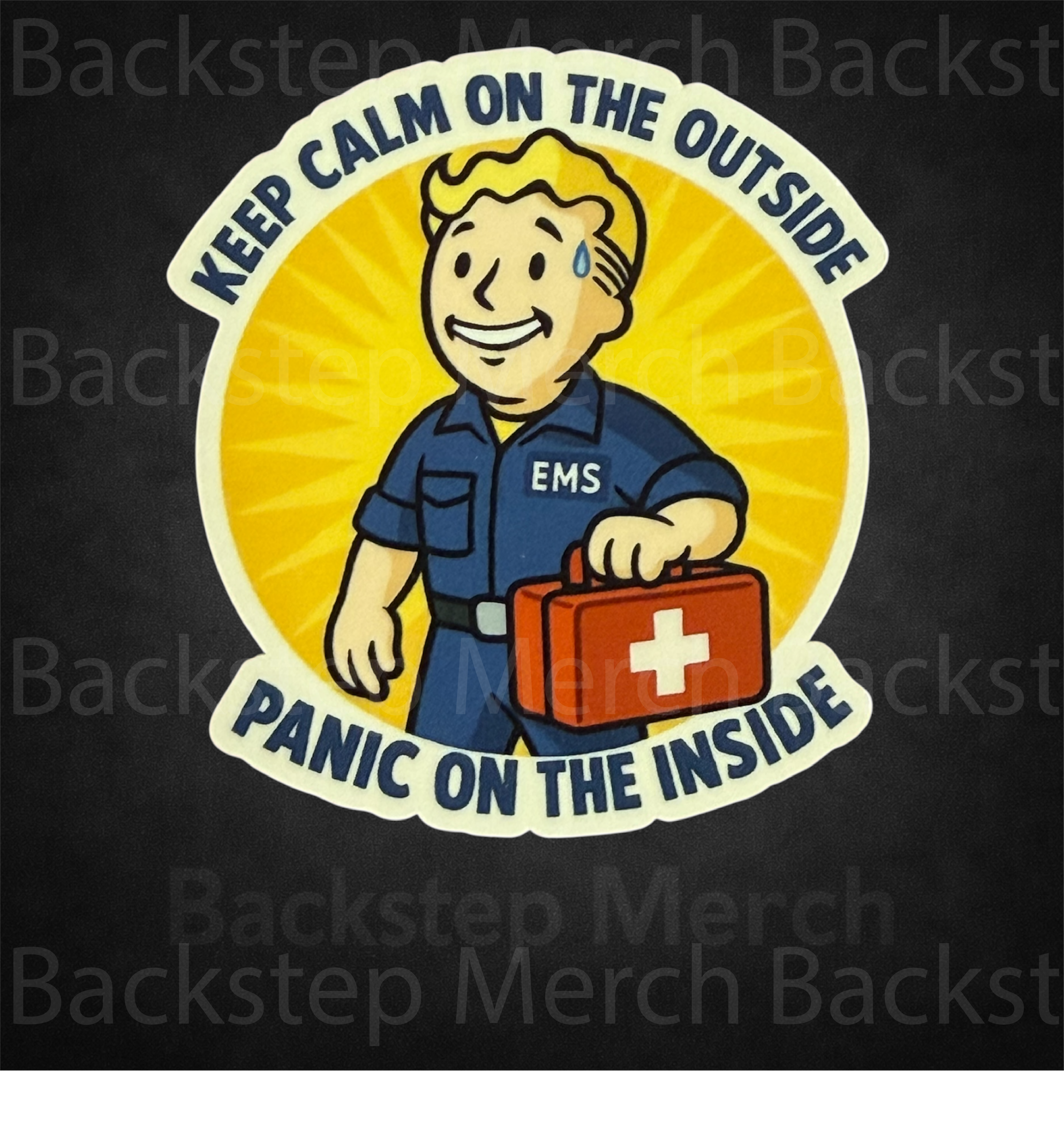 Keep Calm on the Outside 2.5" Sticker