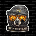 Livin’ the Dream – 3 inch Bear Sticker