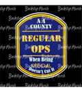 AA County Regular Ops Sticker