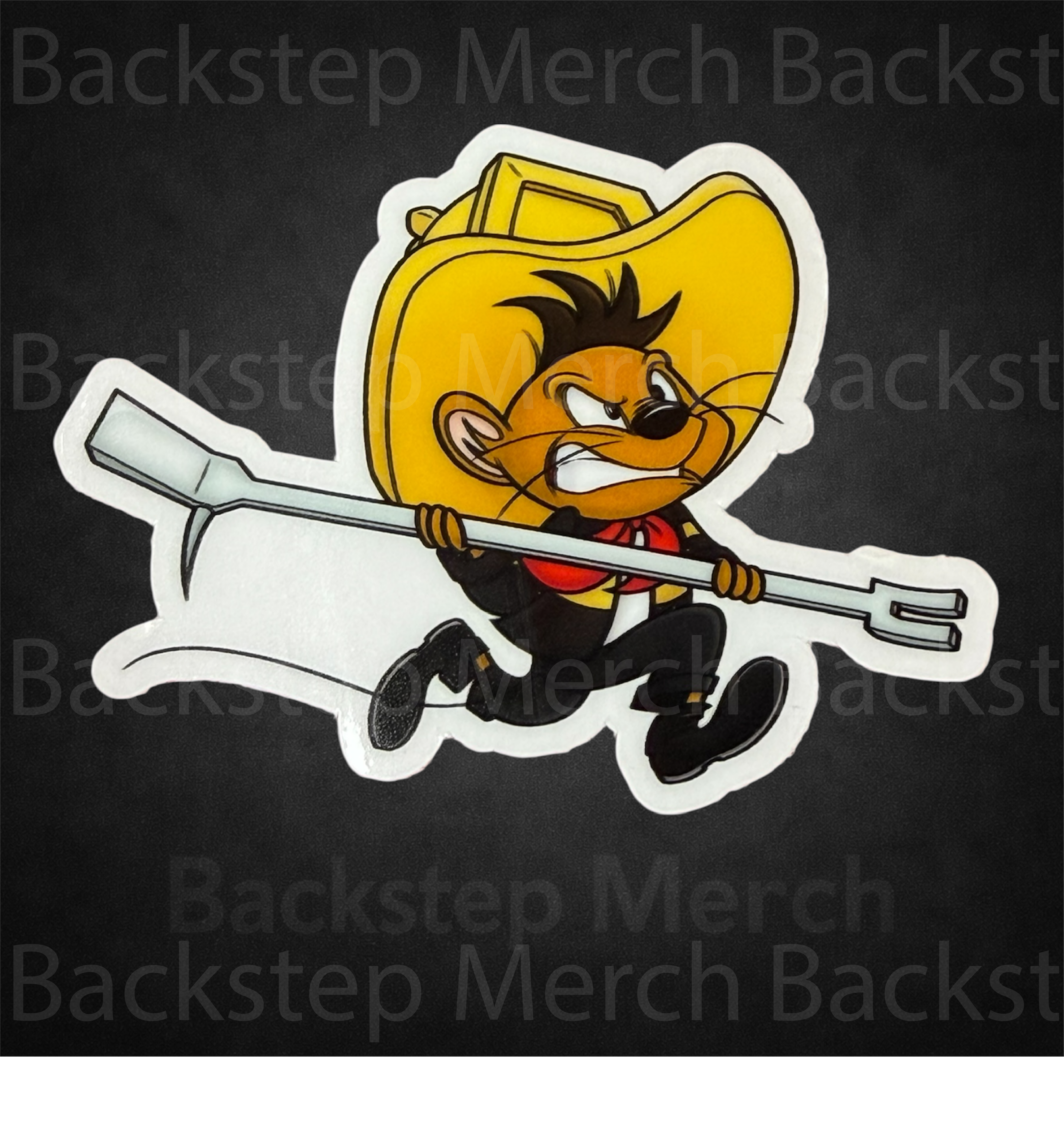 Speedy Firefighter – Clear Sticker (2.5")