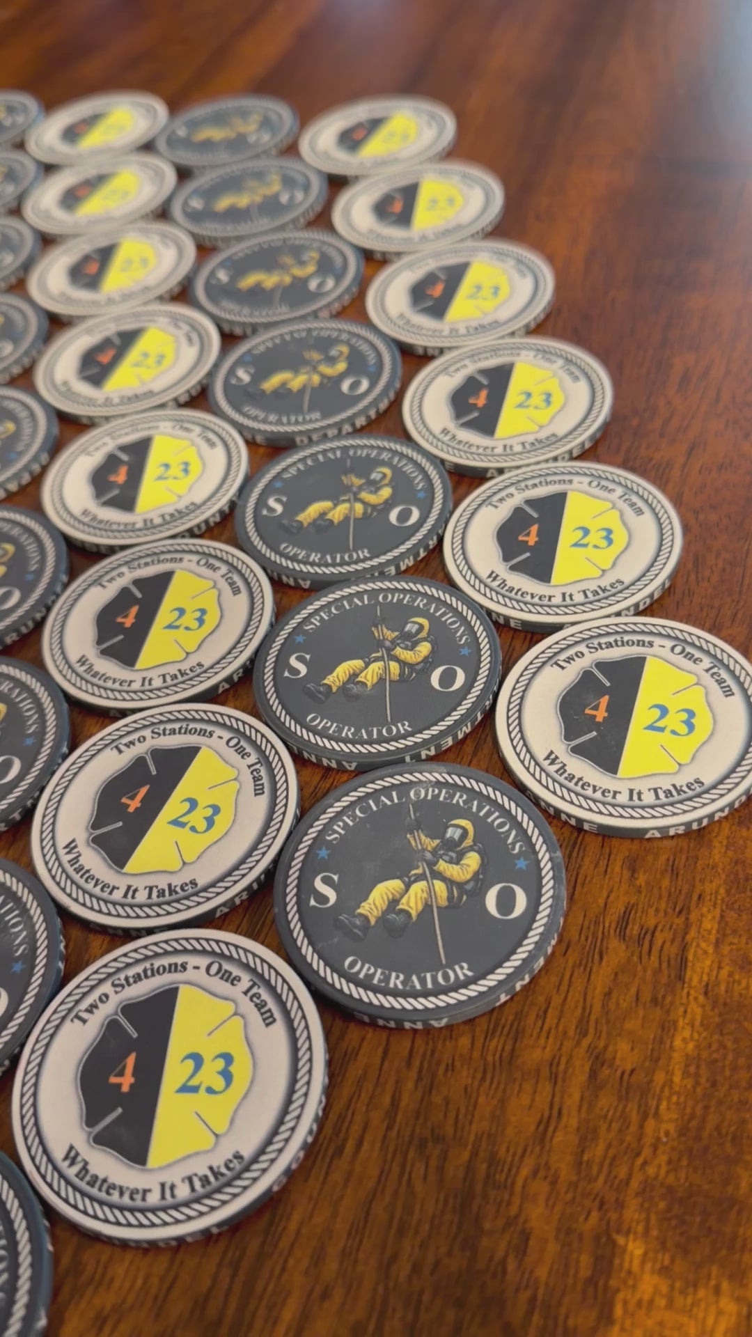 Ceramic Fire Department Challenge Coins
