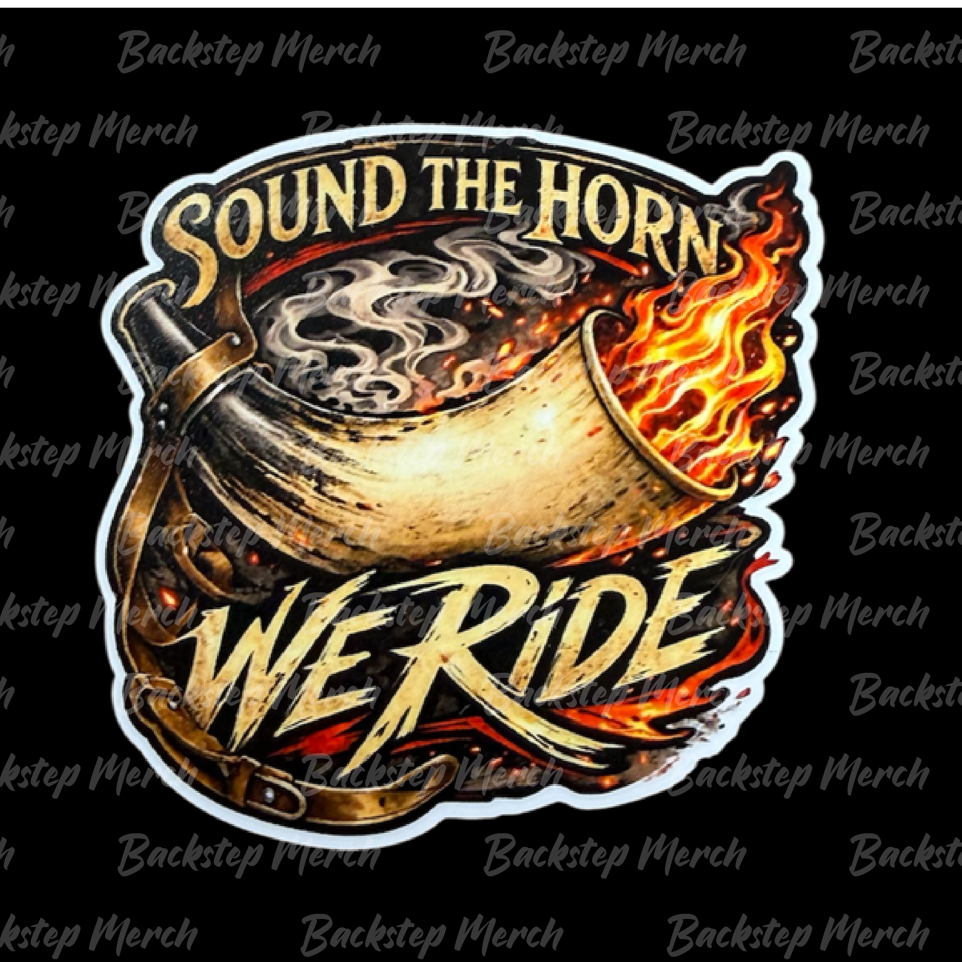 Sound the Horn. We Ride. – 2” Sticker